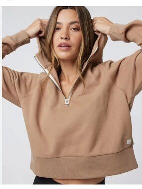 VUORI RESTORE HALF ZIP HOODIE GOLDENROD SMALL